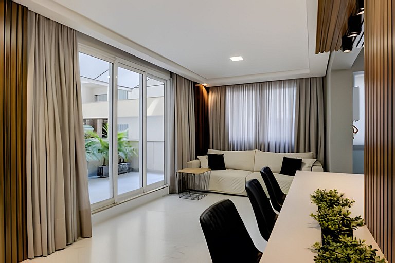 Apartamento beira mar com Terraço Gourmet