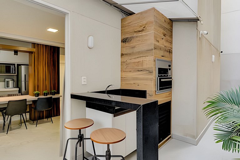Apartamento beira mar com Terraço Gourmet