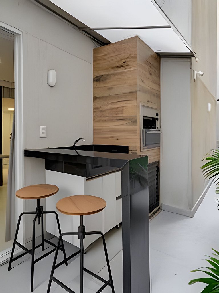 Apartamento beira mar com Terraço Gourmet