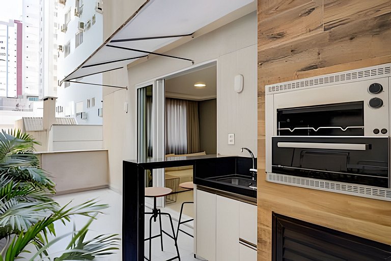 Apartamento beira mar com Terraço Gourmet