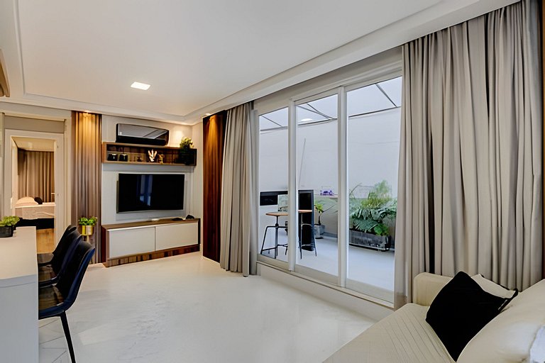 Apartamento beira mar com Terraço Gourmet