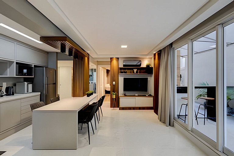 Apartamento beira mar com Terraço Gourmet