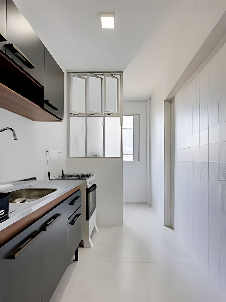 Vista lateral do mar região central