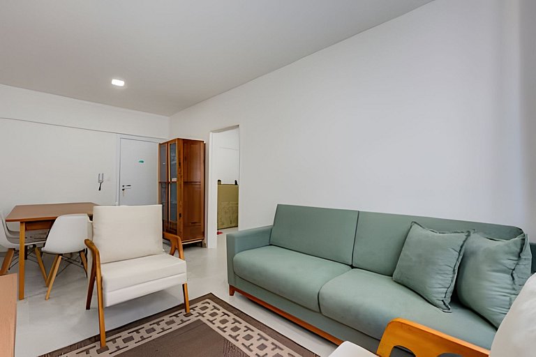 Vista lateral do mar região central