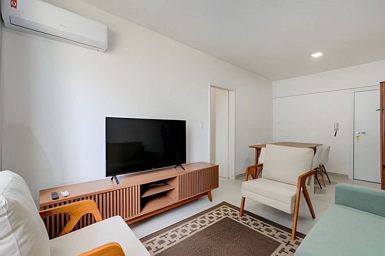 Vista lateral do mar região central