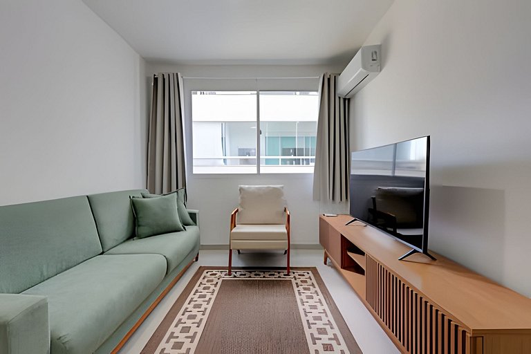 Vista lateral do mar região central