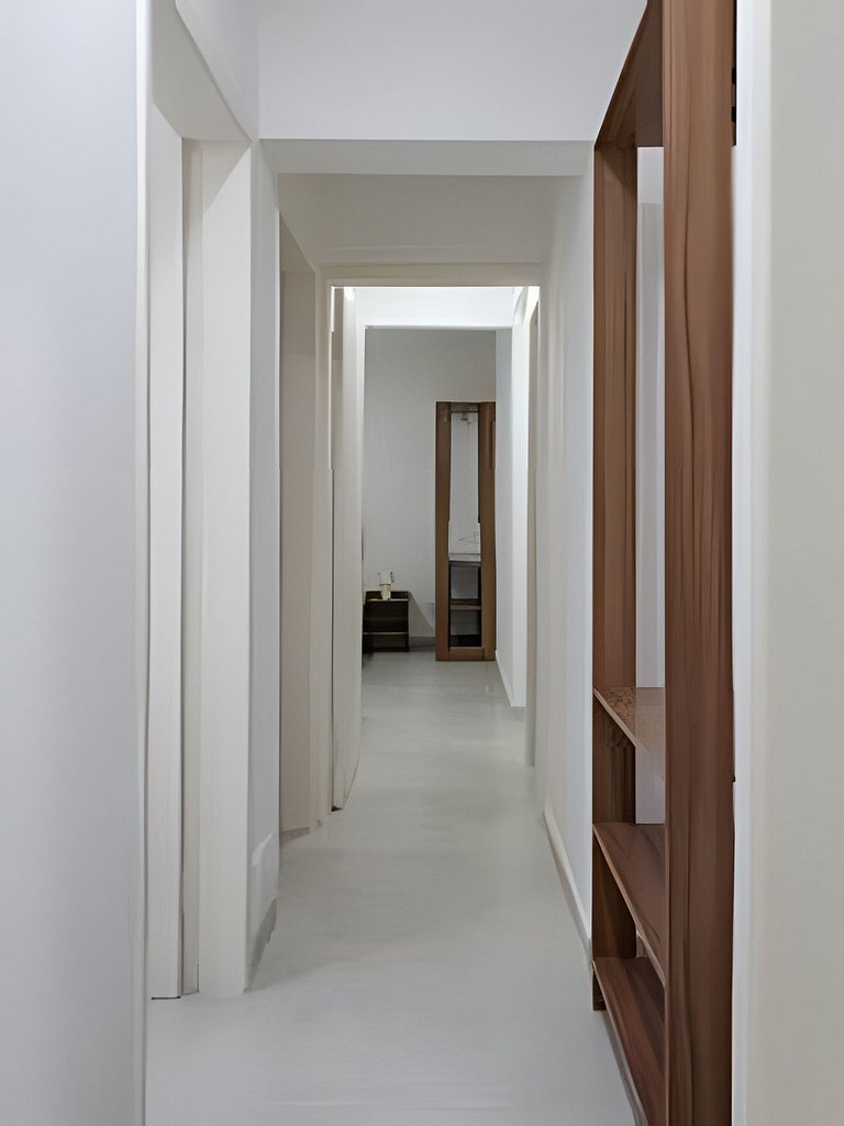 Vista lateral do mar região central