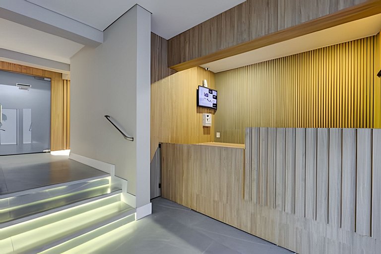 Vista lateral do mar região central