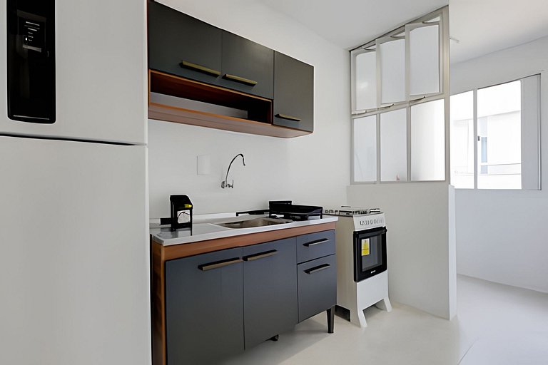 Vista lateral do mar região central